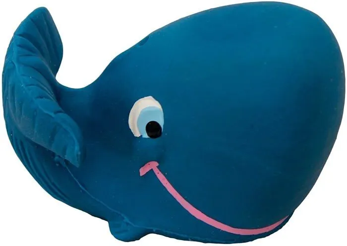 LANCO Jouet de bain Baleine bleue - Dès la naissance - Bleu - Caoutchouc naturel - 5,5x9,5x6 cm-1