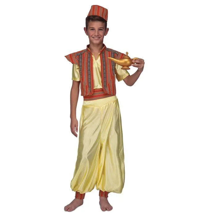 Déguisement Aladin pour garçon - Disfrazzes - Costume complet avec gilet, chemise, pantalon, ceinture et chapeau-0
