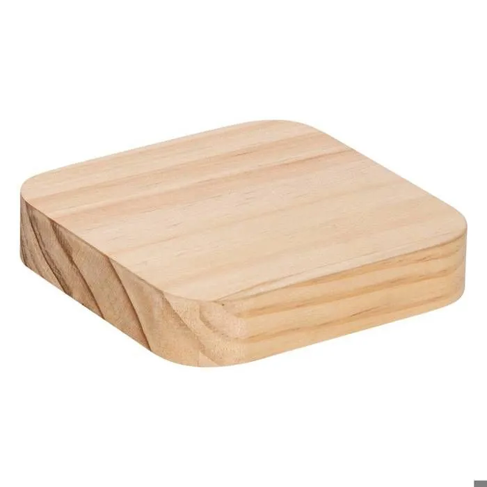 Bocal en verre carré - 5five - 0,85L - Couvercle en pin - Dimensions 11x11x10,5 cm - Poids 0,55 kg-2
