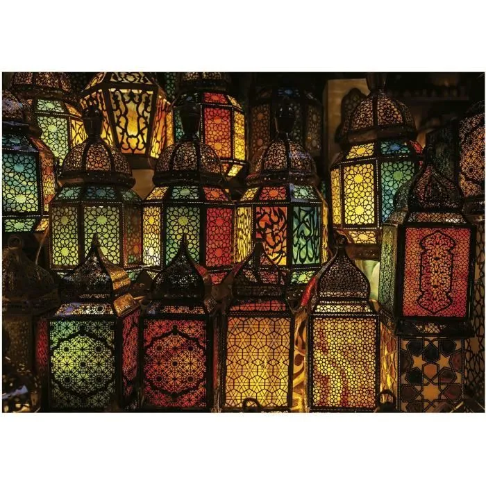 Puzzle 1000 pièces COLLAGE DE LANTERNES - Educa - Nature morte et objets - 68x48cm-1