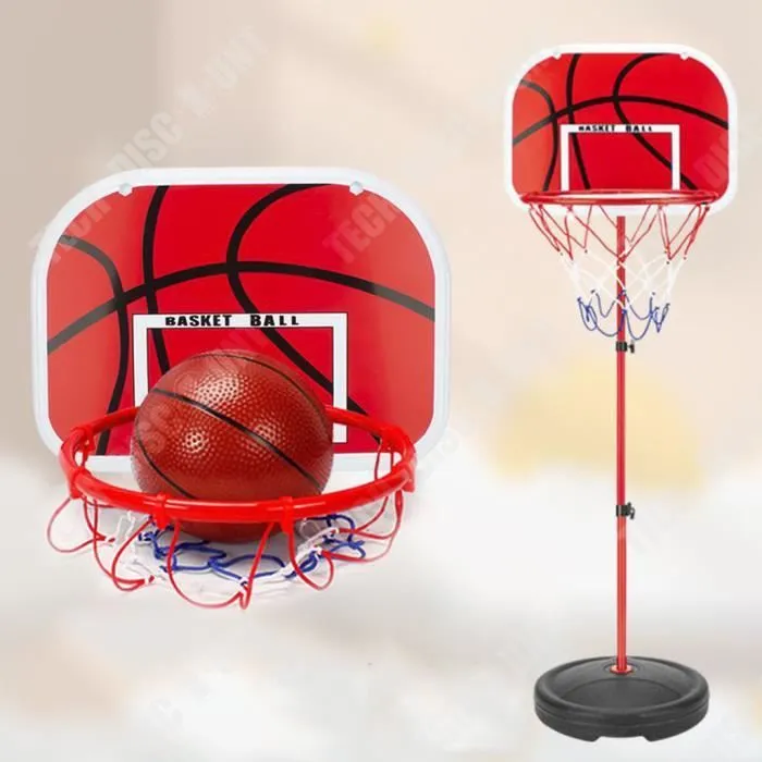 TD® Support de basket réglable pour enfants jouets de sport de tir intérieur et extérieur (1,2 mètres) s1201 panier en plastique 1 b-3