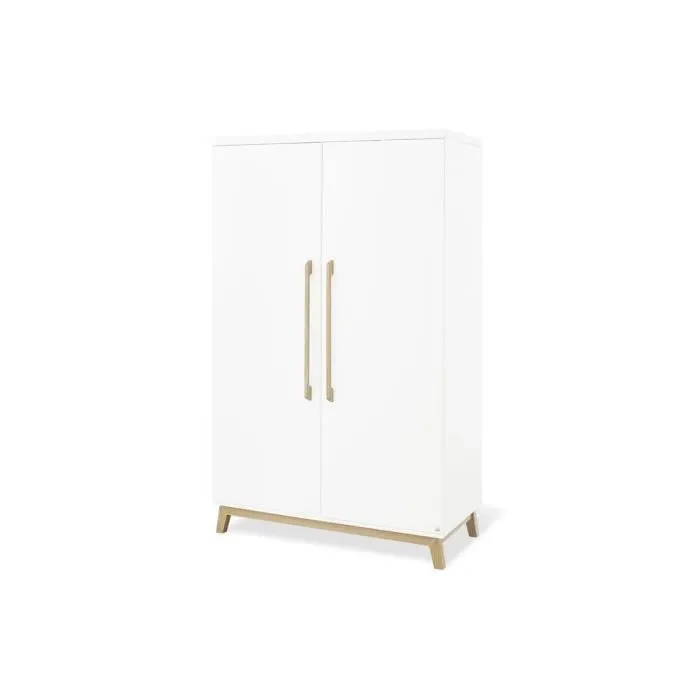 Pinolino - 4035769043919 - Armoire 'Riva' 2 portes blanc bois-0
