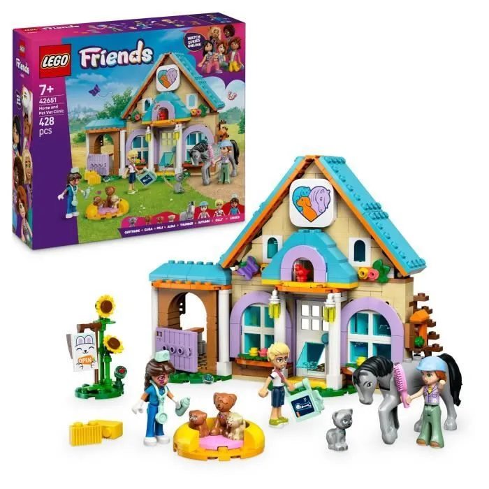 LEGO Friends 42651 La clinique vétérinaire pour chevaux et animaux de compagnie - Jouet-0