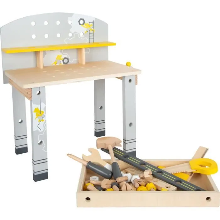 Établi compact "Miniwob" jouet en bois outillage pour enfant 3 ans et plus-2