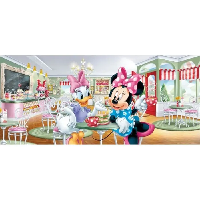 Poster - AG DESIGN - Minnie et Daisy - Rectangulaire - Multicolor - H 90 x L 202 cm-0