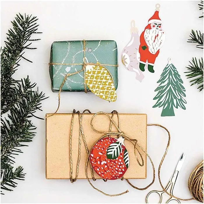 8 étiquettes pour cadeaux de Noël - Nostalgique-2