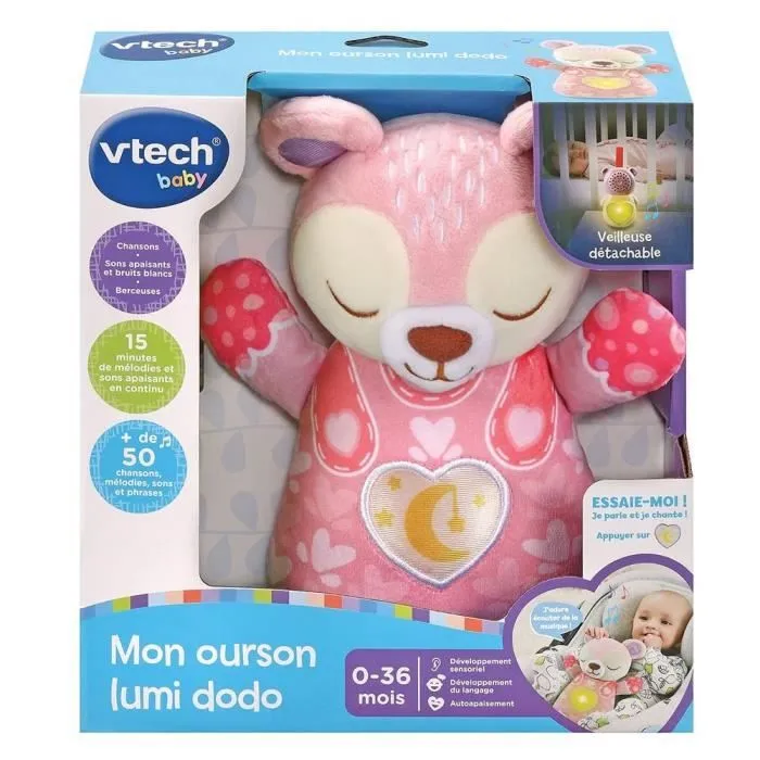 VTECH BABY - Mon Ourson Lumi Dodo Rose-1