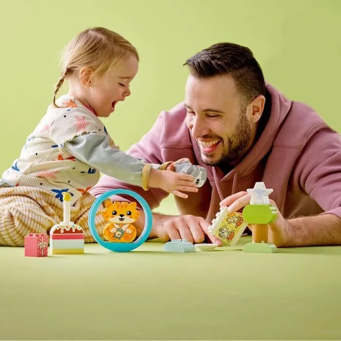 LEGO 10977 DUPLO Mes Premiers Chiot et Chaton avec Effets Sonores, Jouet Bébés Dès 18 Mois, Figurines Animaux, Grosses Briques-1