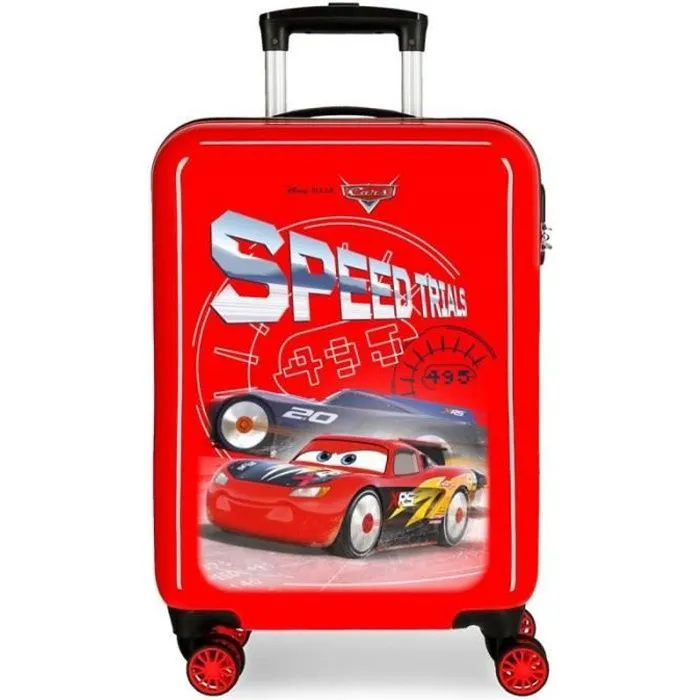 Valise cabine enfant - CARS - Speed Trials - 4 roues - ABS - Rouge-0