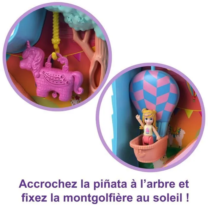 Polly Pocket-Soirée Pyjama-Grand Coffret Lama Surprises, dès 4 ans HHX74-6