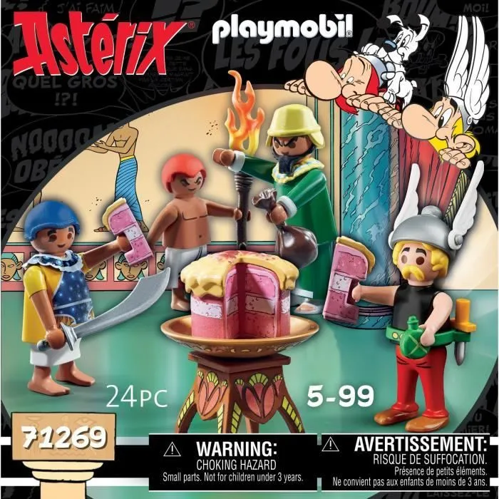 PLAYMOBIL 71269 Astérix, Amonbofis et le gâteau empoisonné, 24 pièces, Dès 5 ans-3