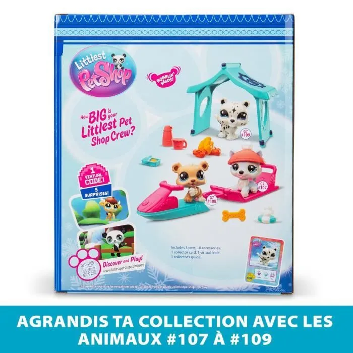 Pack à thème 3 Pets - BANDAI - Littlest Pet Shop Neige - Animaux et accessoires-3
