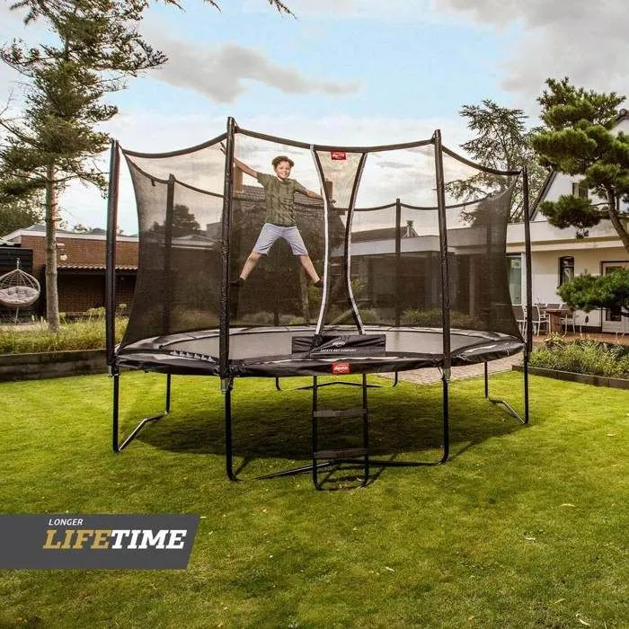 Trampoline - BERG - Favorit - 200 cm - Gris - Filet de Sécurité Comfort-3