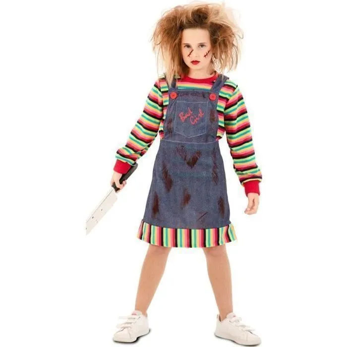 Déguisement Chucky Diabolique fille - EUROCARNAVALES - 3 ans - Bleu - Halloween-0