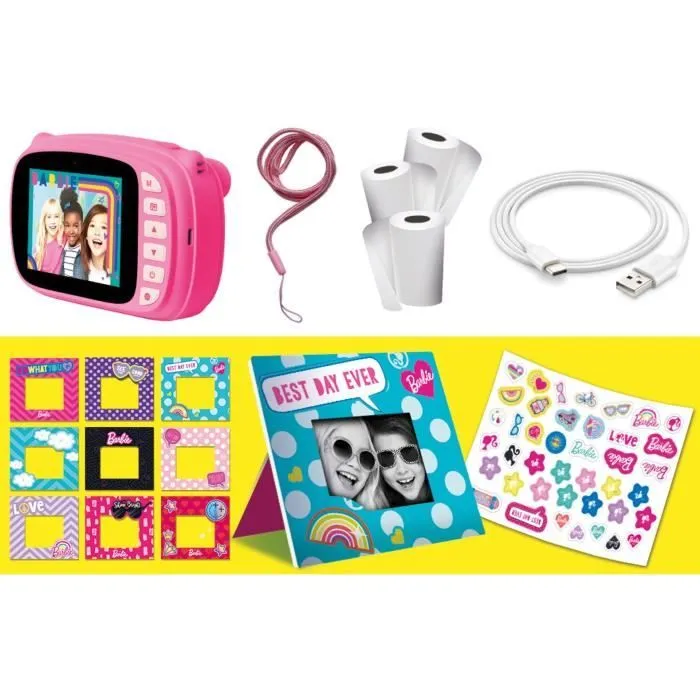 Appareil Photo Instantané - HI TECH - PRINT CAM - BARBIE - Double caméra, effets spéciaux, impression instantanée-6