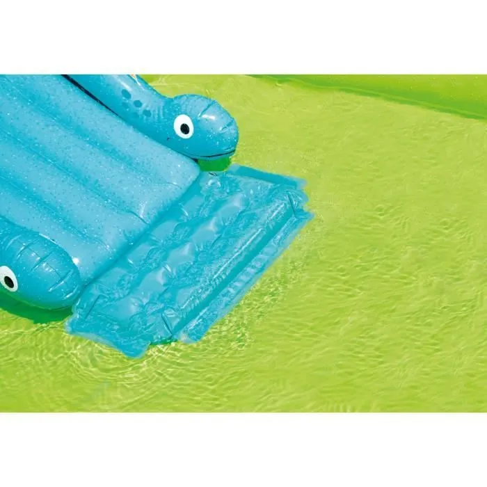Aire de jeux gonflable - INTEX - Petit Dino - 143 Litres - 2 ans+ - 191 x 152 x 58 cm - Inclus : toboggan, fontaine, dino gonflable-3
