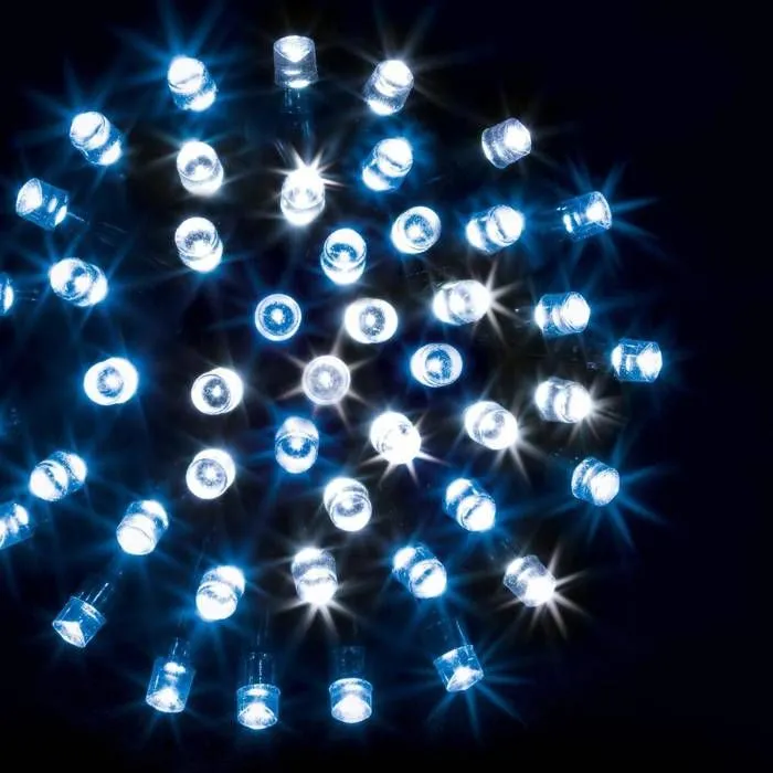 Guirlande lumineuse extérieur 100 LED blanc froid/bleu 10m Feeric lights & christmas-1