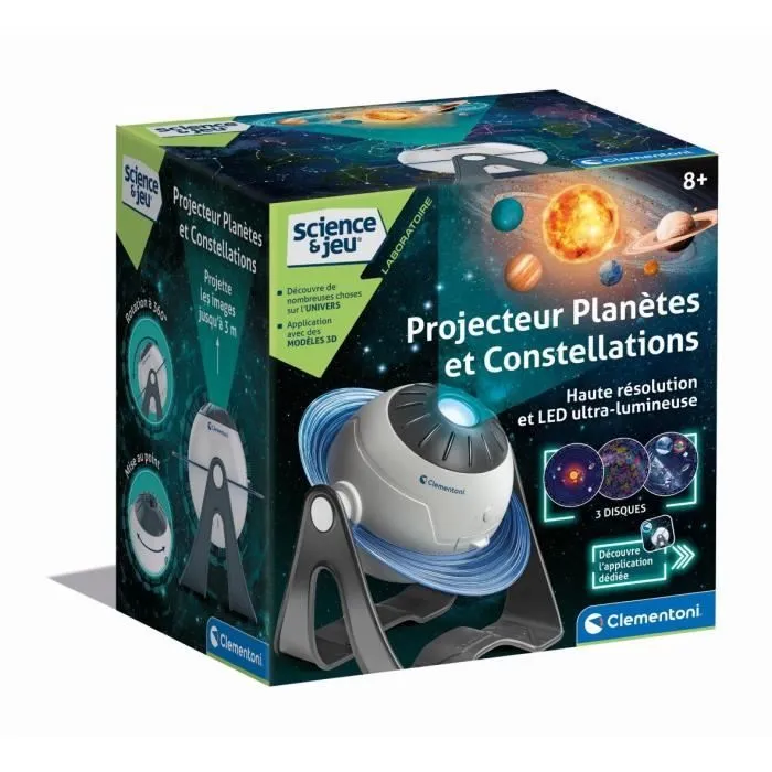 CLEMENTONI - Projecteur Planètes et Constellations - 3 modes de jeux - Application gratuite contenus et quizz-2