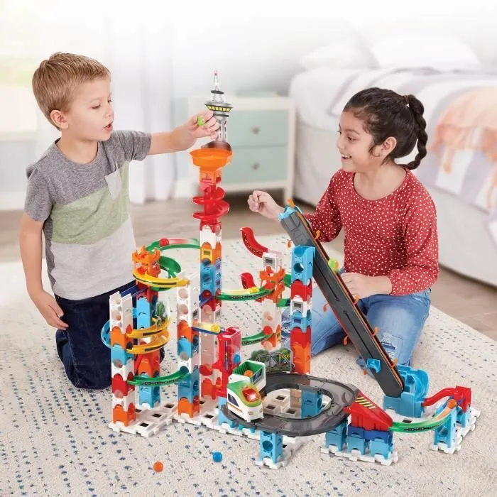 Circuit de billes VTECH MARBLE RUSH - SUPER SKY TOWER SET XL300E - 143 pièces - Pour enfants de 4 ans et plus-5