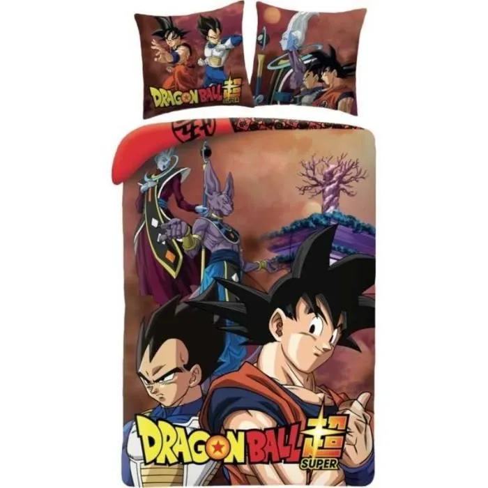 Parure Housse de couette - Dragon Ball Z - 140x200 cm - 100% Microfibre - Lavable 40°C - Officielle-0