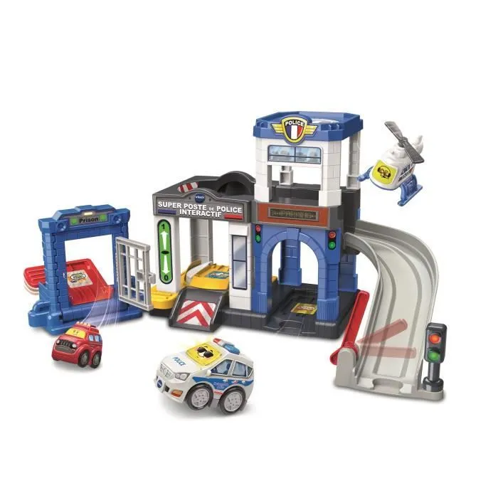 VTECH TUT TUT BOLIDES SERIE PRO - SUPER POSTE DE POLICE INTERACTIF (+ CHRIS, LIEUTENANT DE POLICE)-0