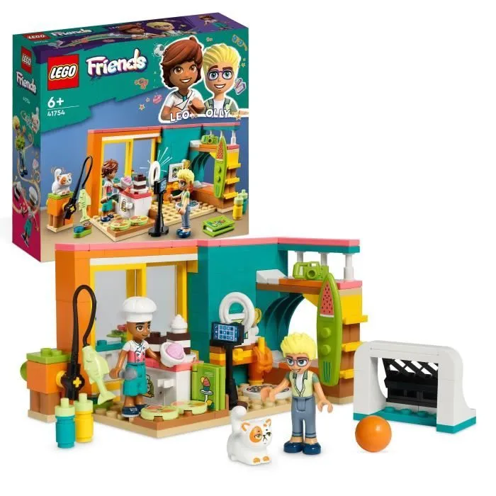 LEGO® Friends 41754 La Chambre de Léo, Jouet sur la Pâtisserie, avec Mini-Poupée-0