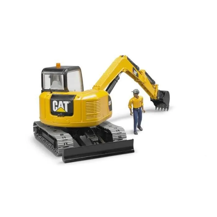 Mini pelleteuse CATERPILLAR BRUDER 2466 - Echelle 1:16 - 41 cm - Jaune-3