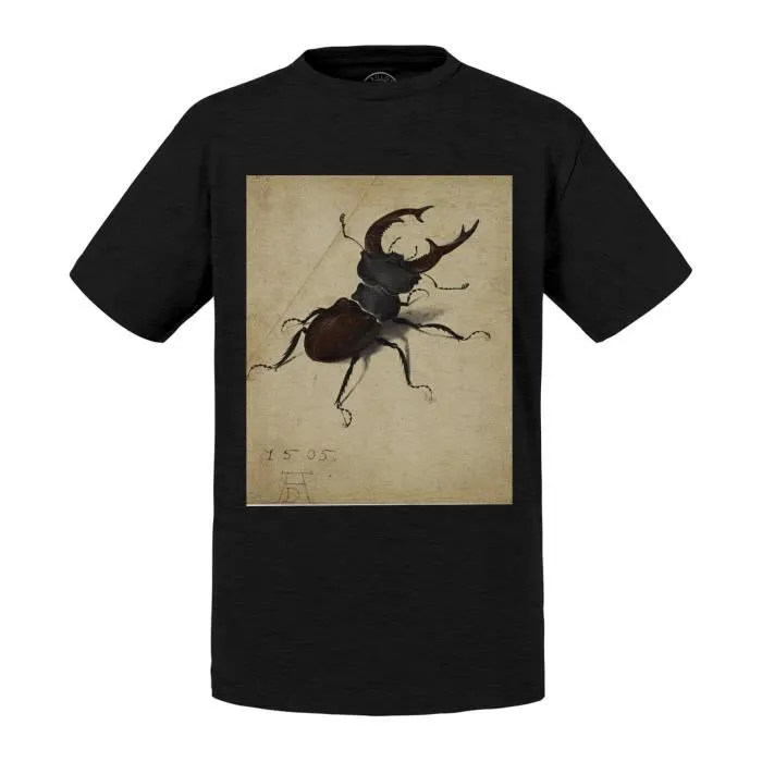 T-shirt Enfant Noir Scarabee Albrecht Durer Peinture Dessin Art Renaissance Animal 1505-0