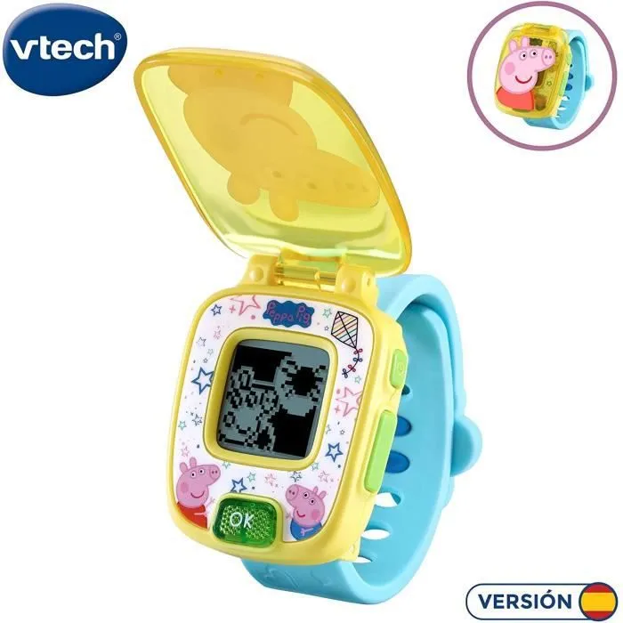 Montre éducative - VTech - Peppa Pig - Bleu - Chronomètre - Alarme - 3 à 10 ans-0