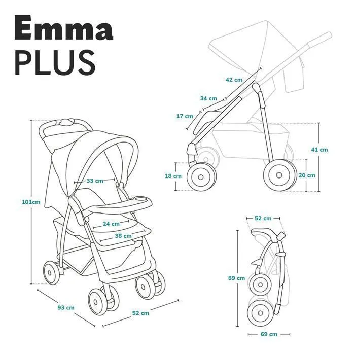 Poussette canne légère LIONELO Emma - Plage rapide - 6-36 mois - Sac inclus - Grand panier - Beige-5