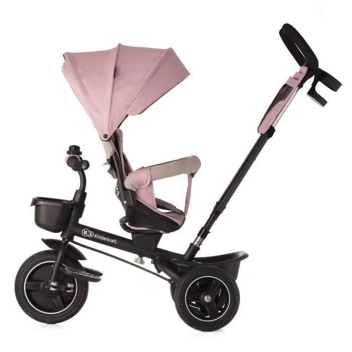 Tricycle SPINSTEP 5 en 1 Kinderkraft - Rose - Pour bébé de 9 mois à 5 ans-1