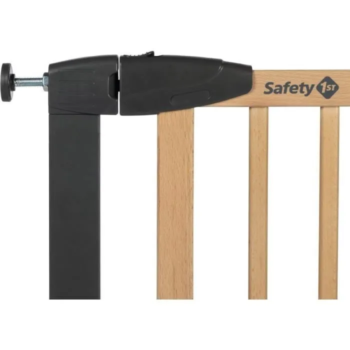 SAFETY 1ST SIMPLY CLOSE WOOD & META, Pression, 73-80 cm (Max. 94cm), sans vis ni perçage, Ouverture d'une Main, Bois et Graphite-2