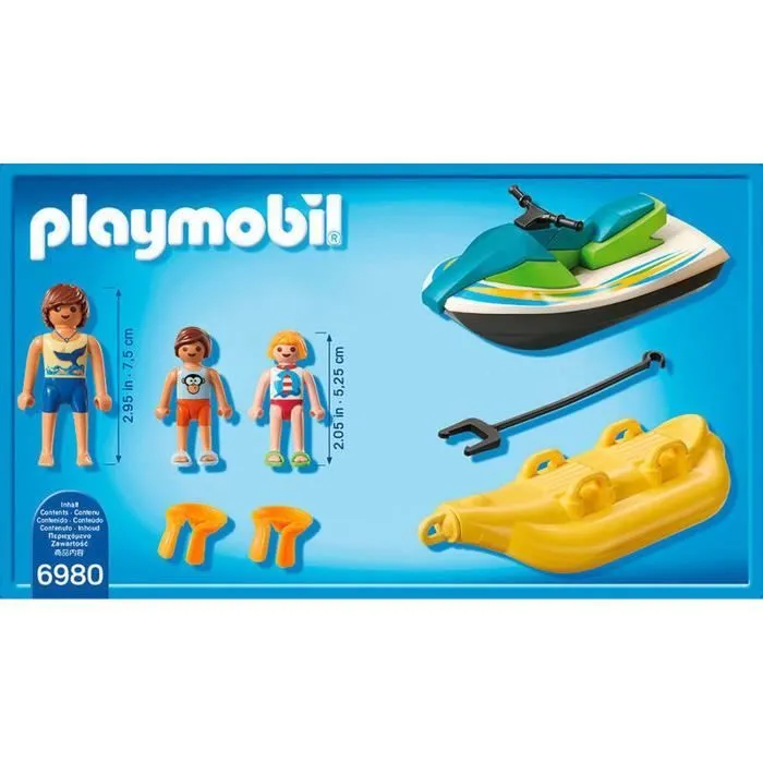 PLAYMOBIL - Summer Fun - Vacanciers avec Jet Ski et Banane - Glisse garantie - Mixte - A partir de 4 ans-1