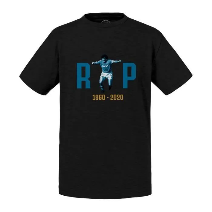 T-shirt Enfant Noir RIP Maradona 1960 - 2020 Argentine Football Naples-0
