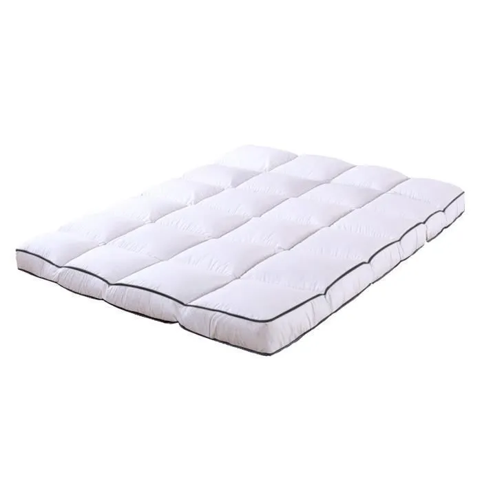 Surmatelas Plumes 60x120 by Sampur | 100% Plumes de Canard | Mi-Ferme et Moelleux | Épaisseur 8 cm-2