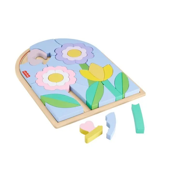Fisher-Price-Puzzle Fleurs en Bois-Puzzle 37 pièces pour la maternelle HXT97-3