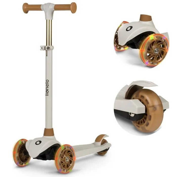 Trottinette d'Équilibre - LIONELO - Jessy - 3 Roues - Hauteur réglable - LED Roulement-0