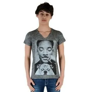 Tee Shirt Little Eleven Paris Garçon Little Smith TS Gris Cotton Vintage - Gris-3