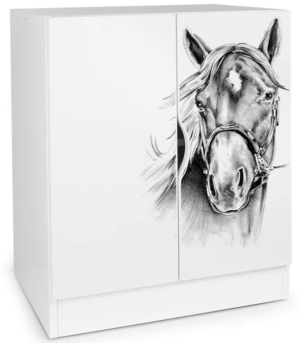 Armoire fonctionnelle  - Roma - Meubles pour enfants, commode au design magnifique Cheval-1