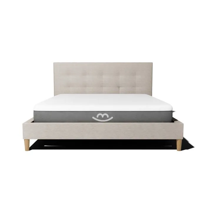 Ensemble lit et matelas latex et mousse Gaia - 25cm - Beige / 140x190cm / Avec-0