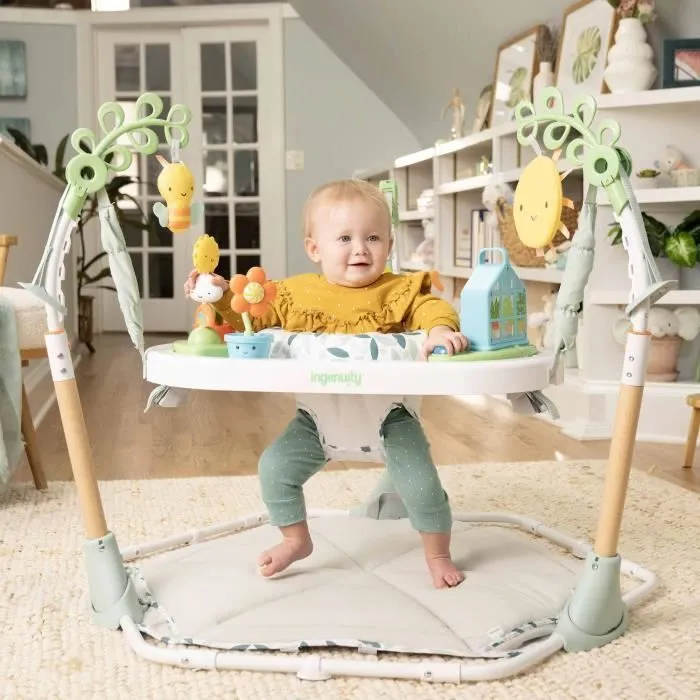 INGENUITY Aide jeux à rebonds bébé 6-en-1 évolutif : se tranforme en Tapis d'éveil, Tipi enfant, table d'activités, jouets amovibles-8