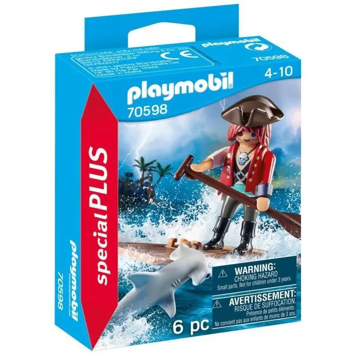 PLAYMOBIL - 70598 - Pirate avec bébé requin-0
