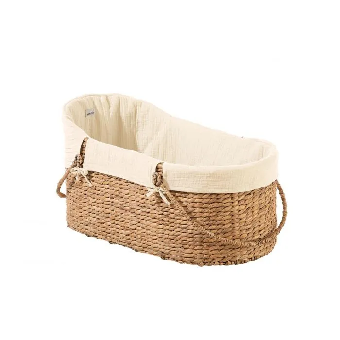Panier de Moïse - Bébé - 100% Coton Bio - Ventilation Optimale - Mobile et Sécurisé-1