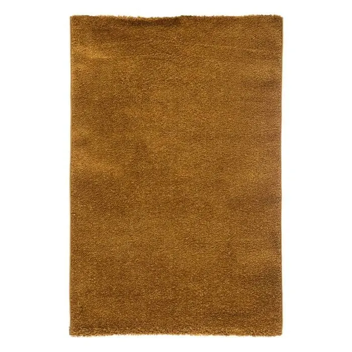Tapis en jute 100x150cm jaune ocre - Jaune moutarde - Atmosphera createur d'interieur-0