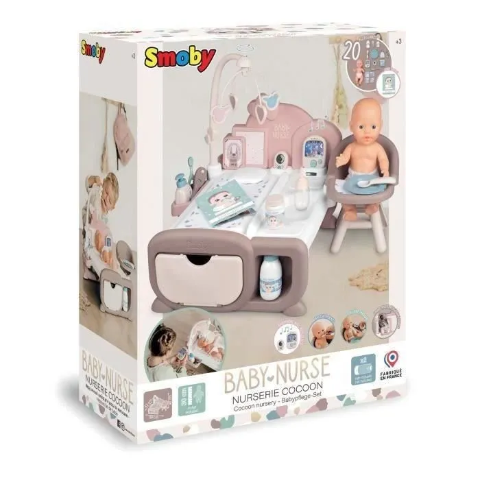 Smoby Baby Nurse nurserie cocoon - Piles non incluses - dès 18 mois-1