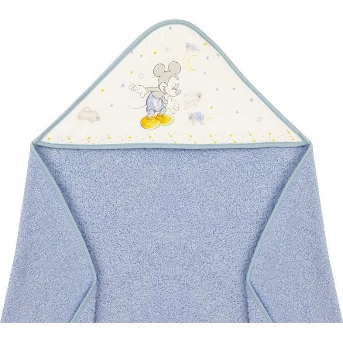 Disney cape de bain Mickey Mouse junior 100 x 100 cm coton bleu-2