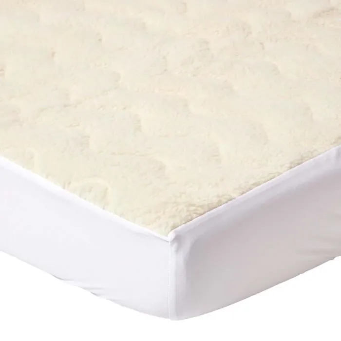 Protège matelas - Non spécifié - 150 x 200 cm - Polaire - Grands bonnets - Lavable-0