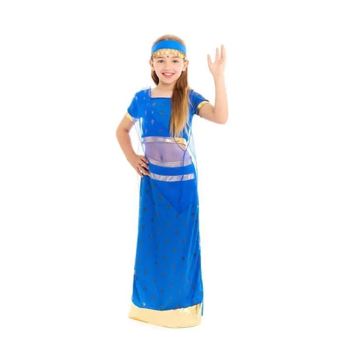 Partilandia Costume hindou Bollywood pour fille (7-9 ans)-0