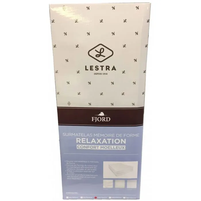 Surmatelas Lestra Fjord à mémoire de forme 90 x 190 cm Lestra-0