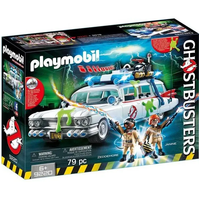 PLAYMOBIL - Ghostbusters Edition Limitée - Voiture Ecto-1 avec agents Zeddemore et Janine-0